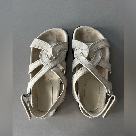 Toteme beige canvas sandals, 38 - Picture 3 of 5